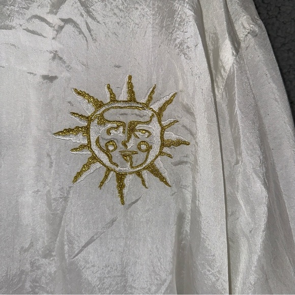 Maggie Barnes Jacket Womens XL 1X White Nylon Vintage Sun Hoodie Windbreaker - Picture 5 of 9